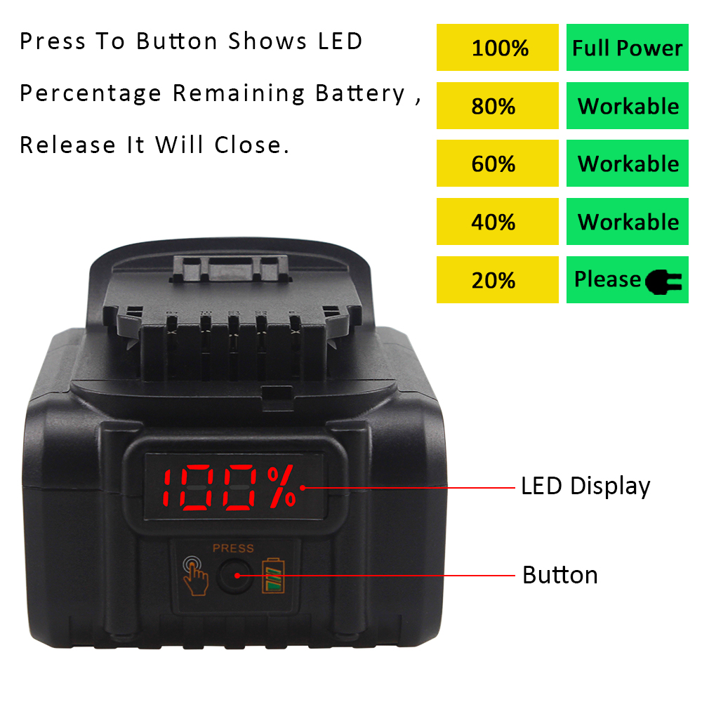 WTL DCB200（6.0Ah）LED Power tool battery