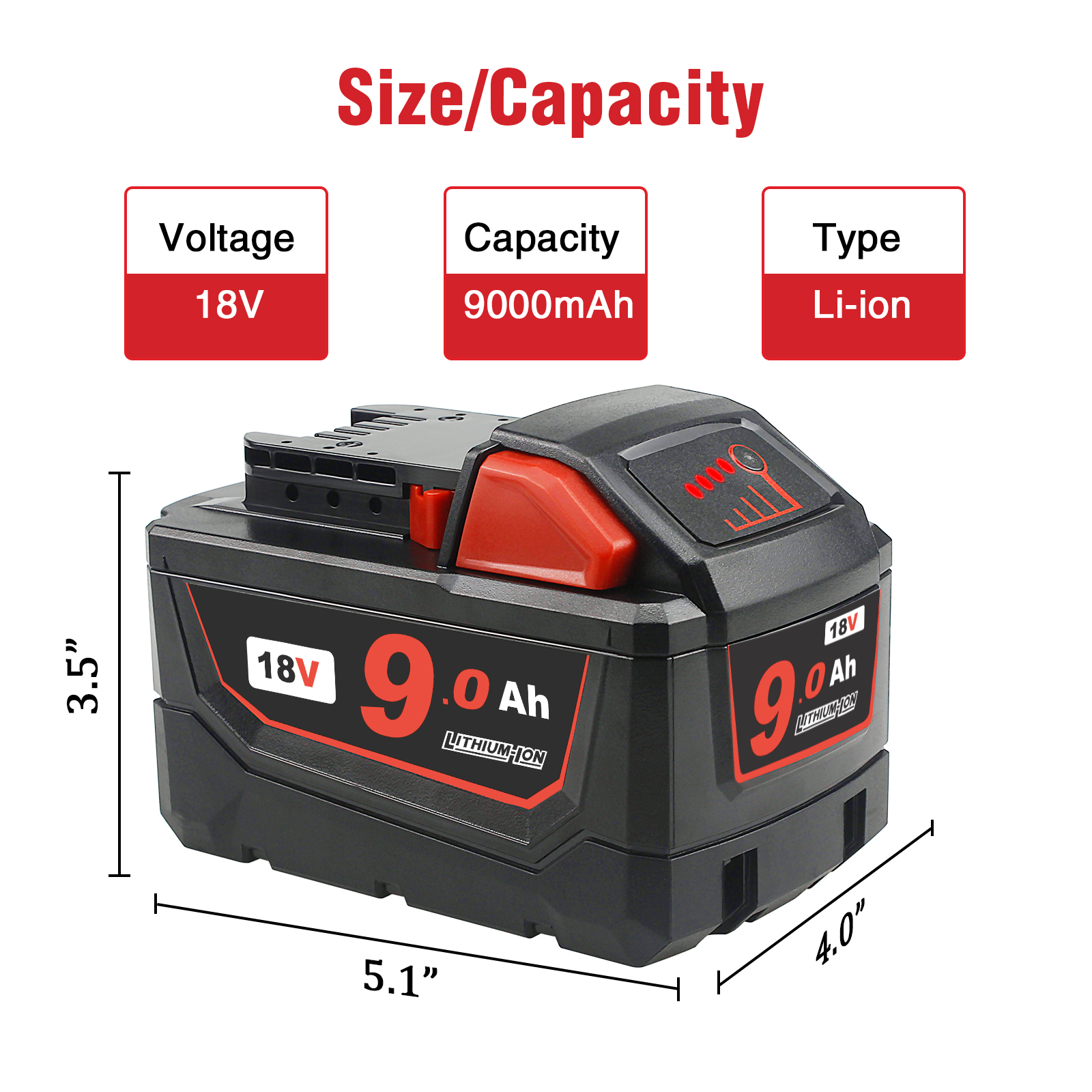 WTL M18 (9.0Ah) Power tool battery