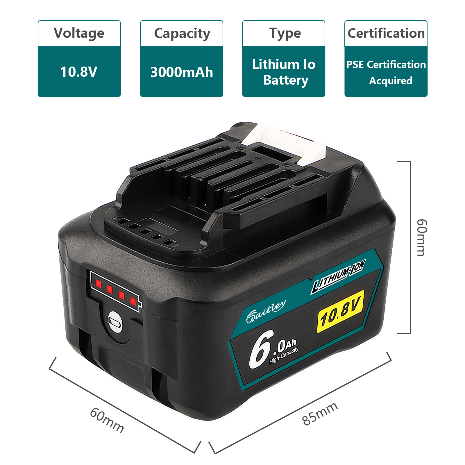 WTL BL1015(6.0Ah) Power tool battery