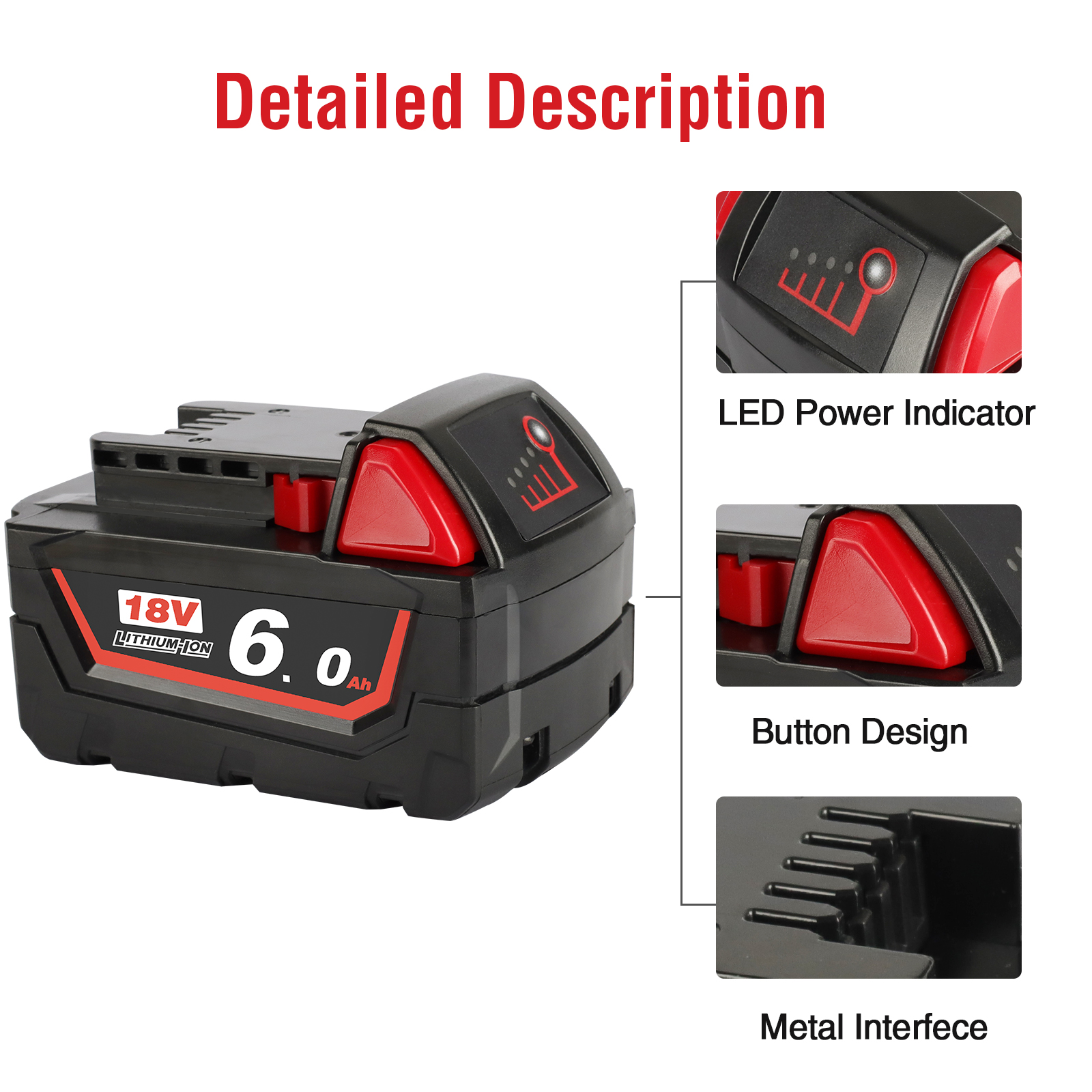 WTL M18 (6.0Ah) Power tool battery