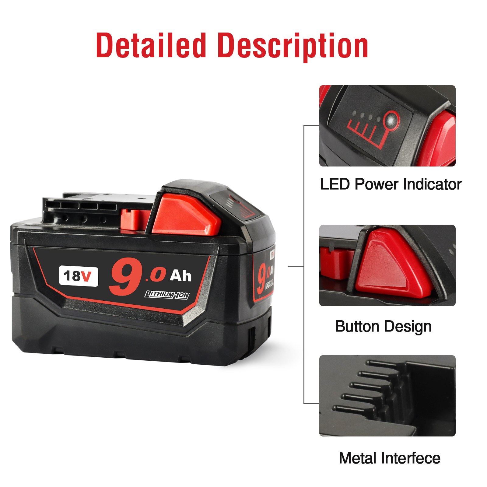 WTL M18 (9.0Ah) Power tool battery